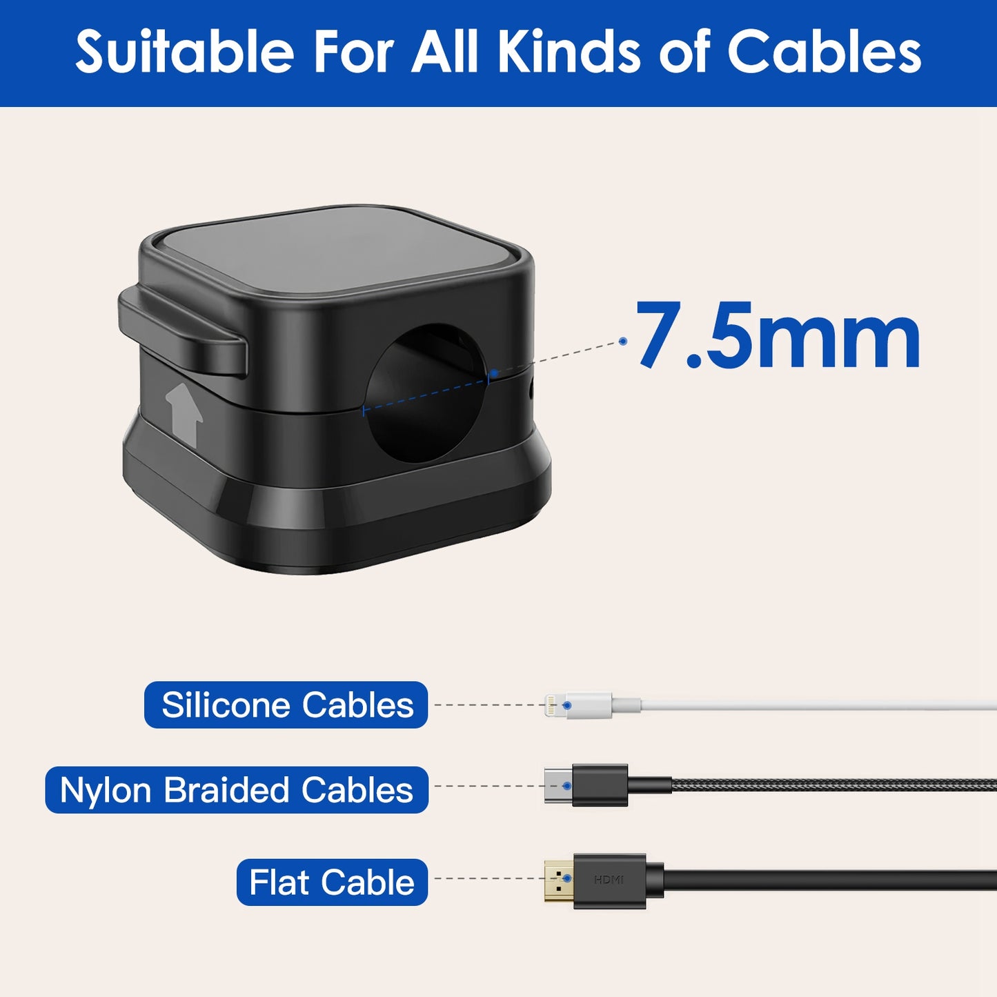 End Cable Chaos Forever – 6-Pack Magnetic Organizer
